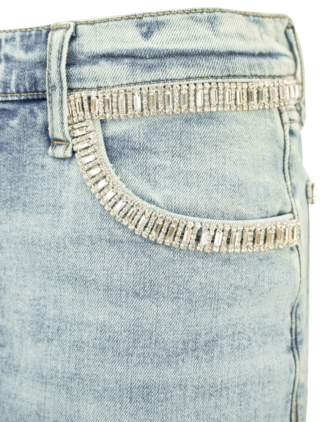 Rag & Bone The Ani Embellished Denim in Pacific - Discounts on Rag & Bone at UAL