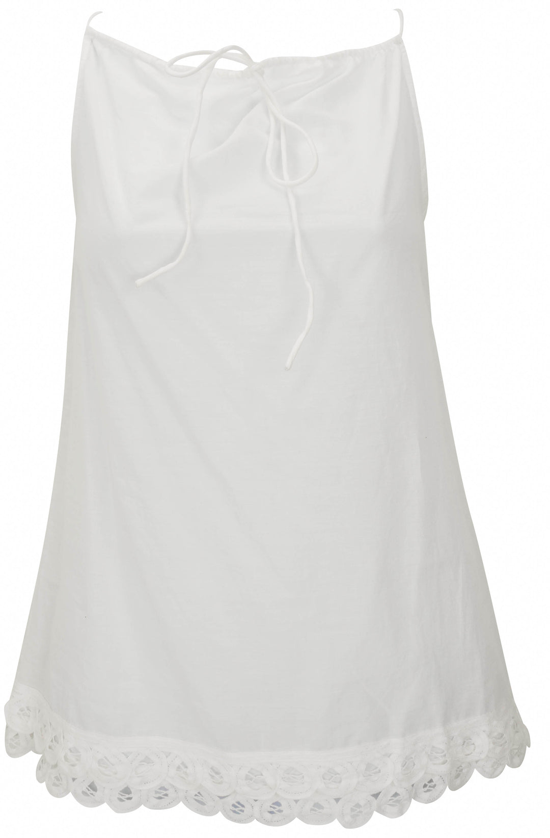By Malene Birger Scalloped Trim Tank in White - Discounts on By Malene Birger at UAL