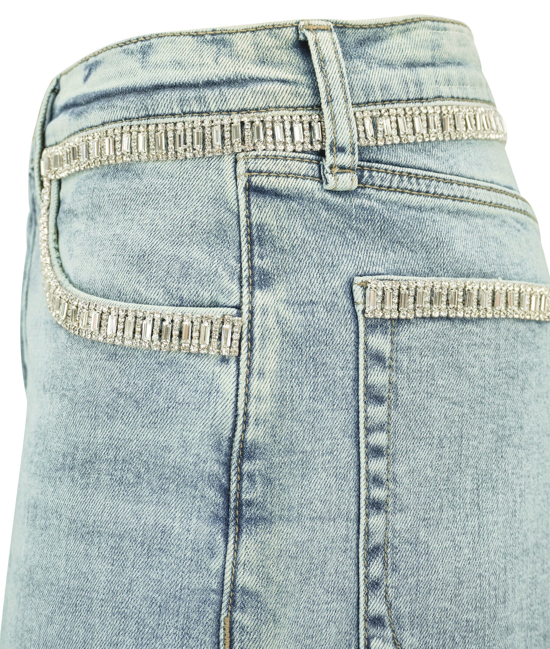 Rag & Bone The Ani Embellished Denim in Pacific - Discounts on Rag & Bone at UAL