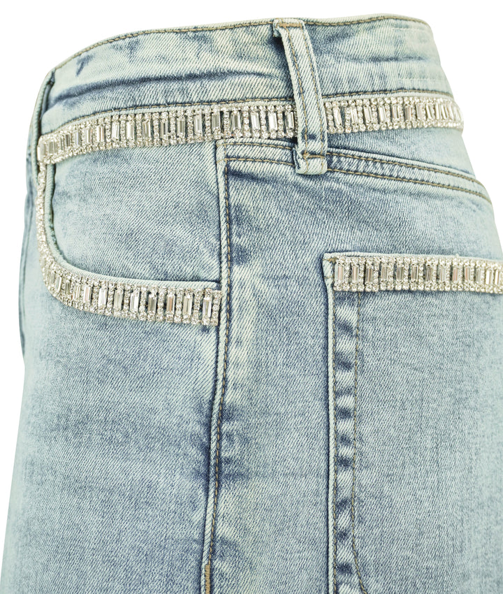 Rag & Bone The Ani Embellished Denim in Pacific - Discounts on Rag & Bone at UAL