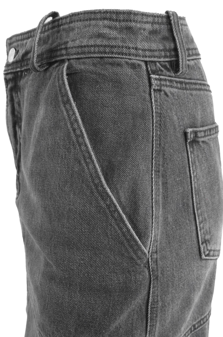 A.L.C. Hunter Denim Maxi Skirt in Washed Black - Discounts on A.L.C. at UAL