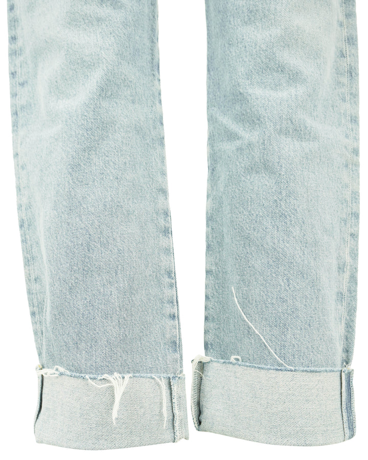 Agolde Criss Cross Waistband Denim in Dimension - Discounts on Agolde at UAL