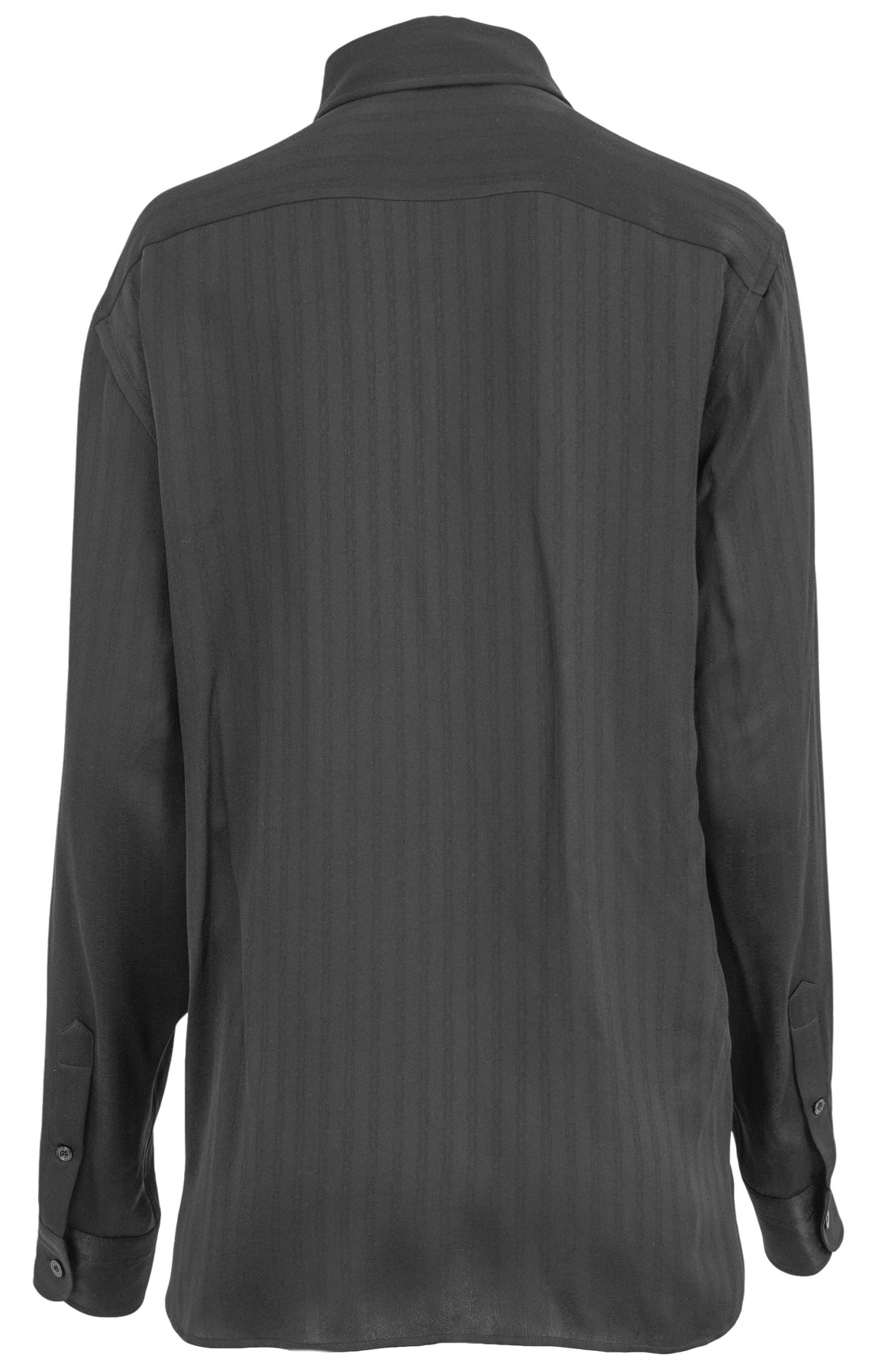 Tom Ford Whitney Tonal Stripe Blouse in Black