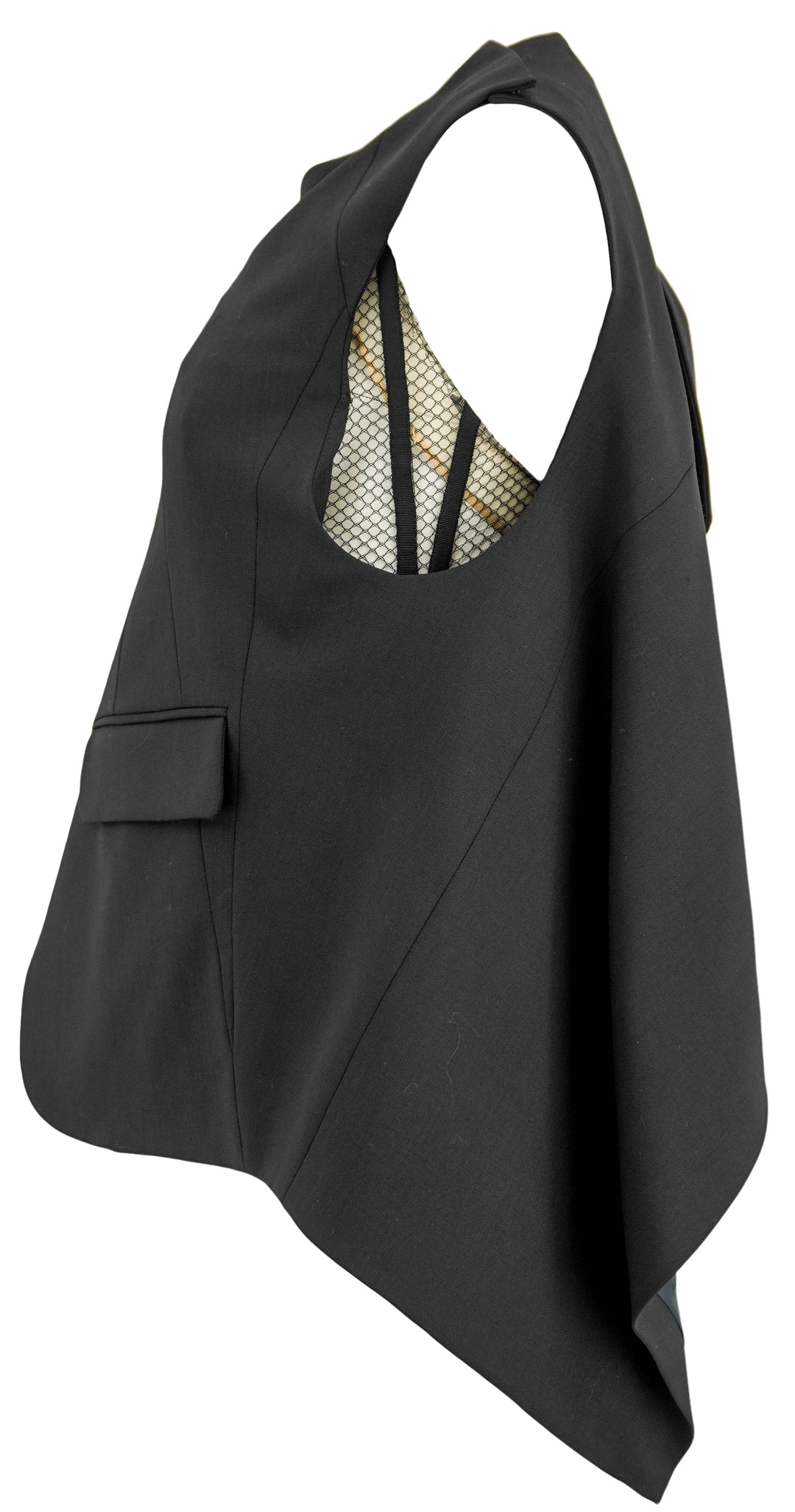 Monse Deconstructed Tailor Top in Black