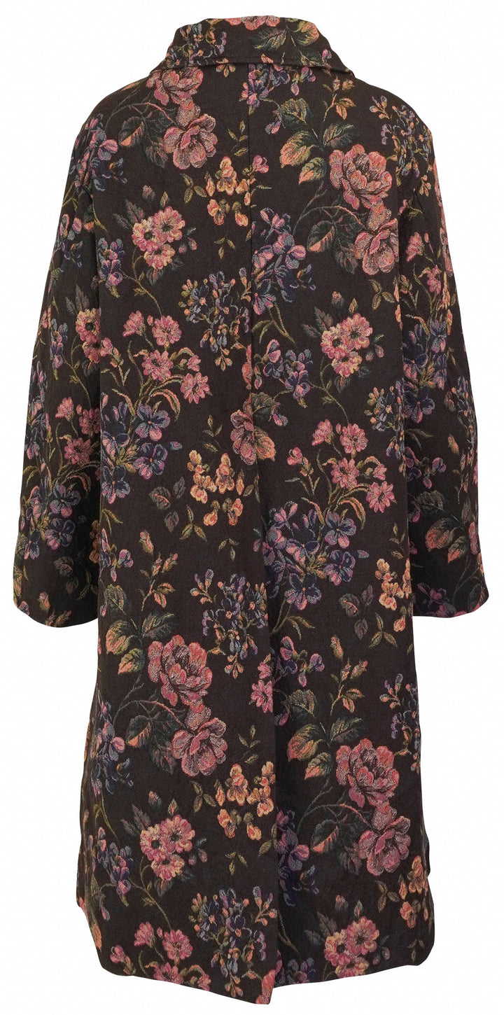 Crosley Floral Jacquard Coat in Brown Multi - Discounts on Crosley at UAL