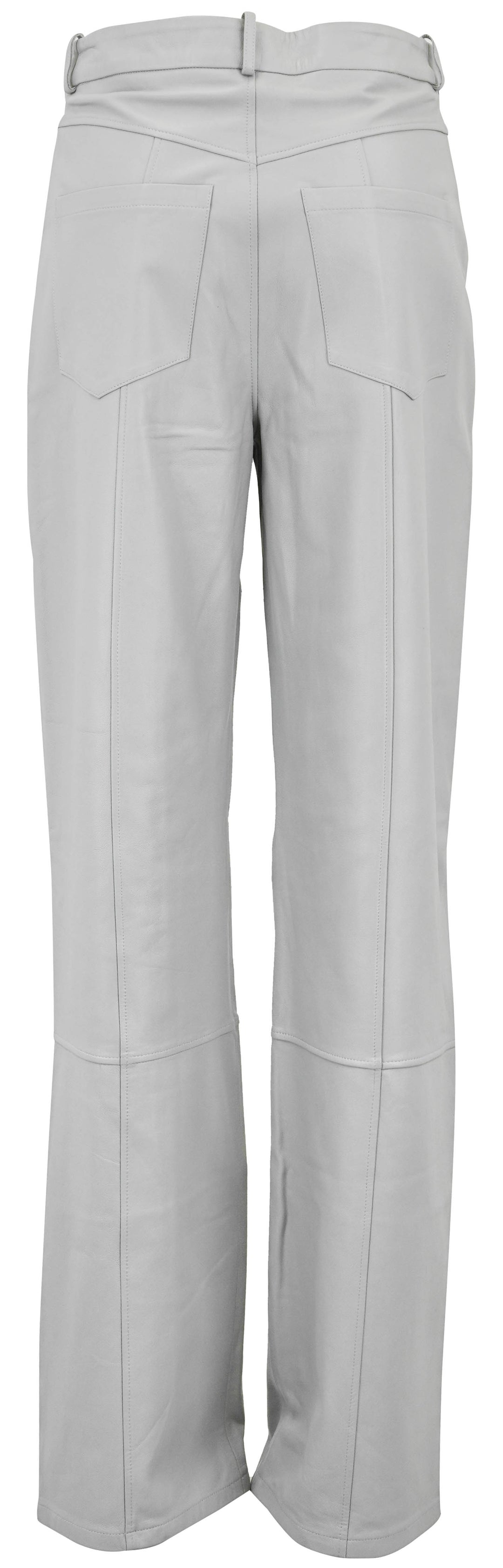 Zeynep Arcay Leather Pants in Grey Silence - Discounts on Zeynep Arcay at UAL