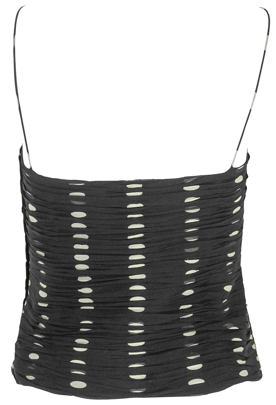 Valentino Ruched Chiffon Plusdepois Print Top in Black and Birch