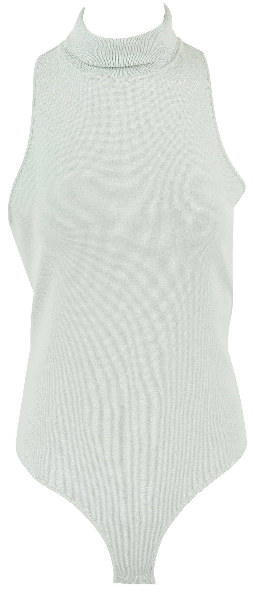 Zeynep Arcay Sleeveless Turtleneck Bodysuit in Light Grey - Discounts on Zeynep Arcay at UAL