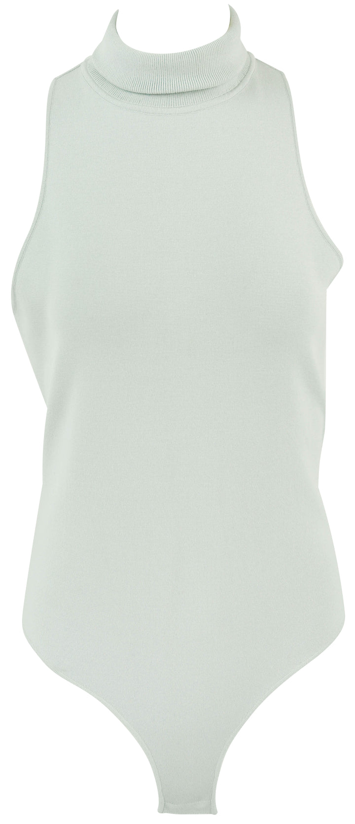 Zeynep Arcay Sleeveless Turtleneck Bodysuit in Light Grey - Discounts on Zeynep Arcay at UAL