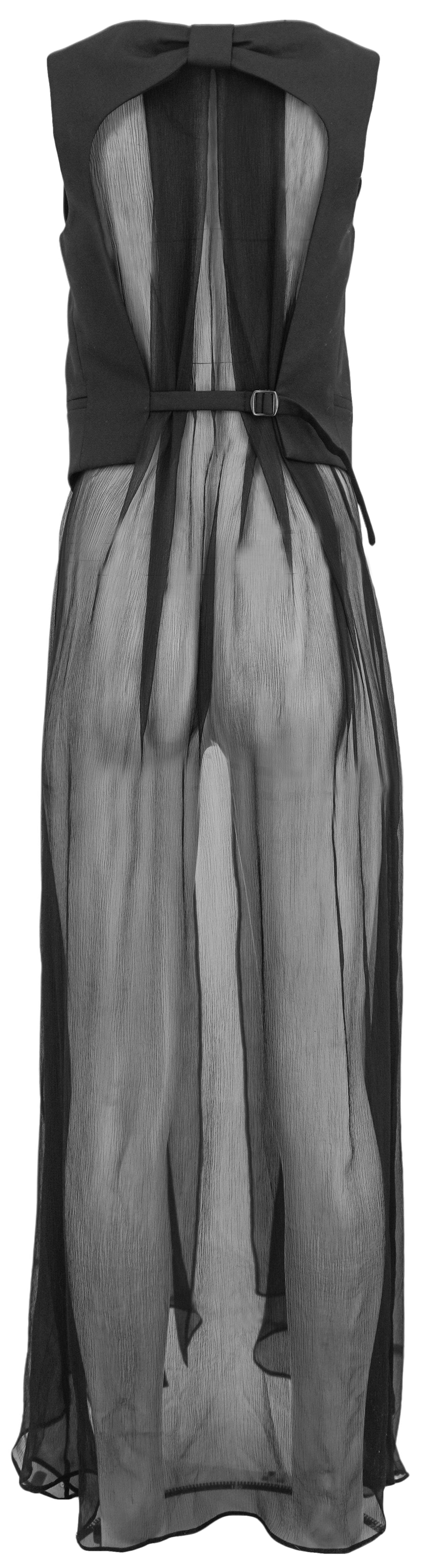 Nina Ricci Vest with Long Train in Black