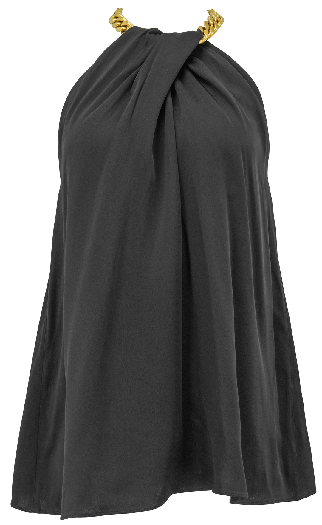 Stella McCartney Satin Chain-Link Halter Top in Black - Discounts on Stella McCartney at UAL