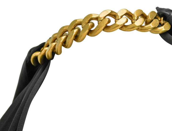 Stella McCartney Satin Chain-Link Halter Top in Black - Discounts on Stella McCartney at UAL