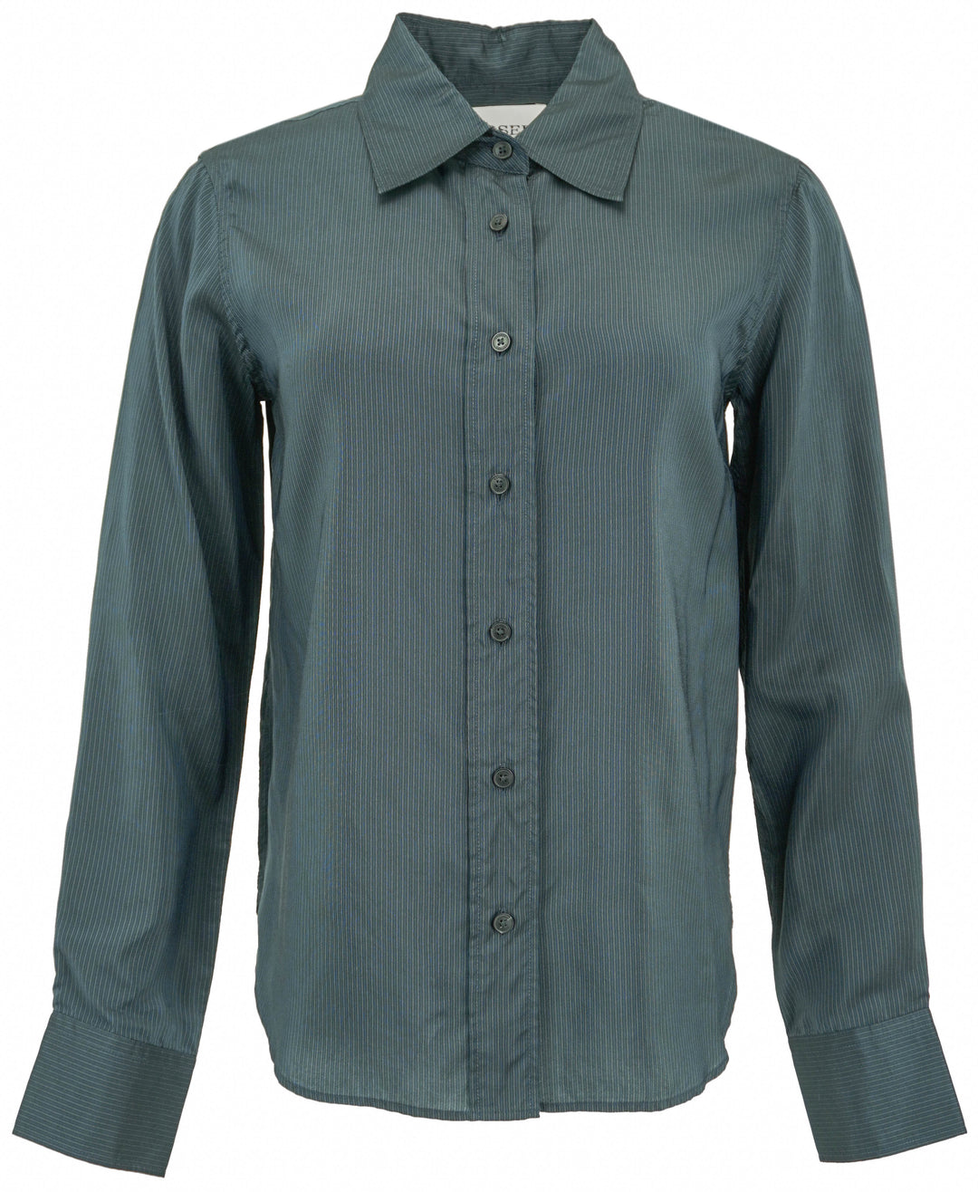Closed Tonal Striped Button Down in Navy Blue - Discounts on Closed at UAL