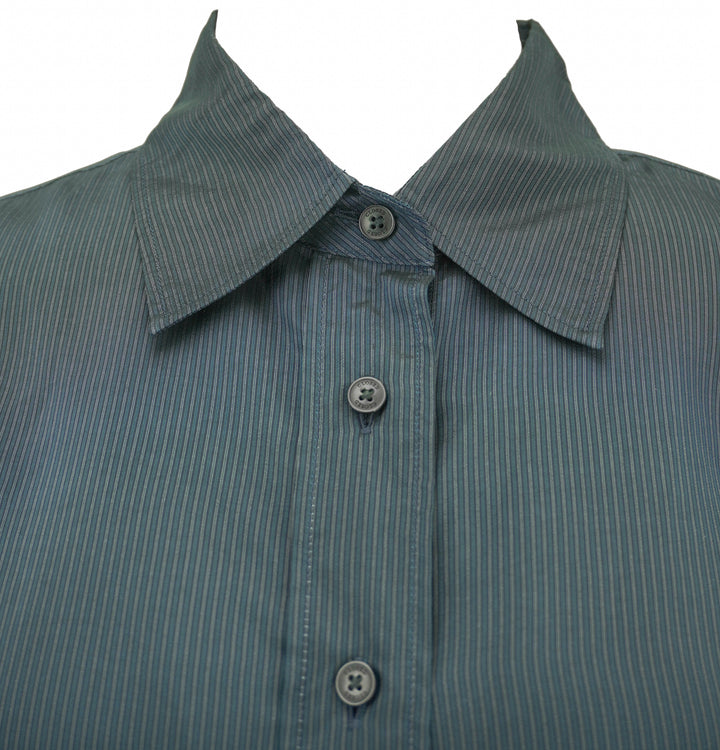 Closed Tonal Striped Button Down in Navy Blue - Discounts on Closed at UAL