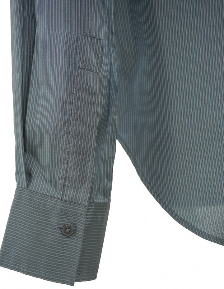 Closed Tonal Striped Button Down in Navy Blue - Discounts on Closed at UAL
