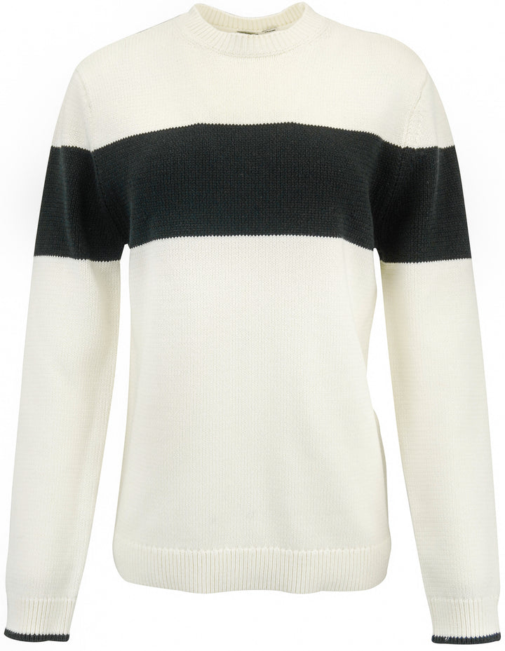Totemé Sweater in White and Black - Discounts on Toteme at UAL