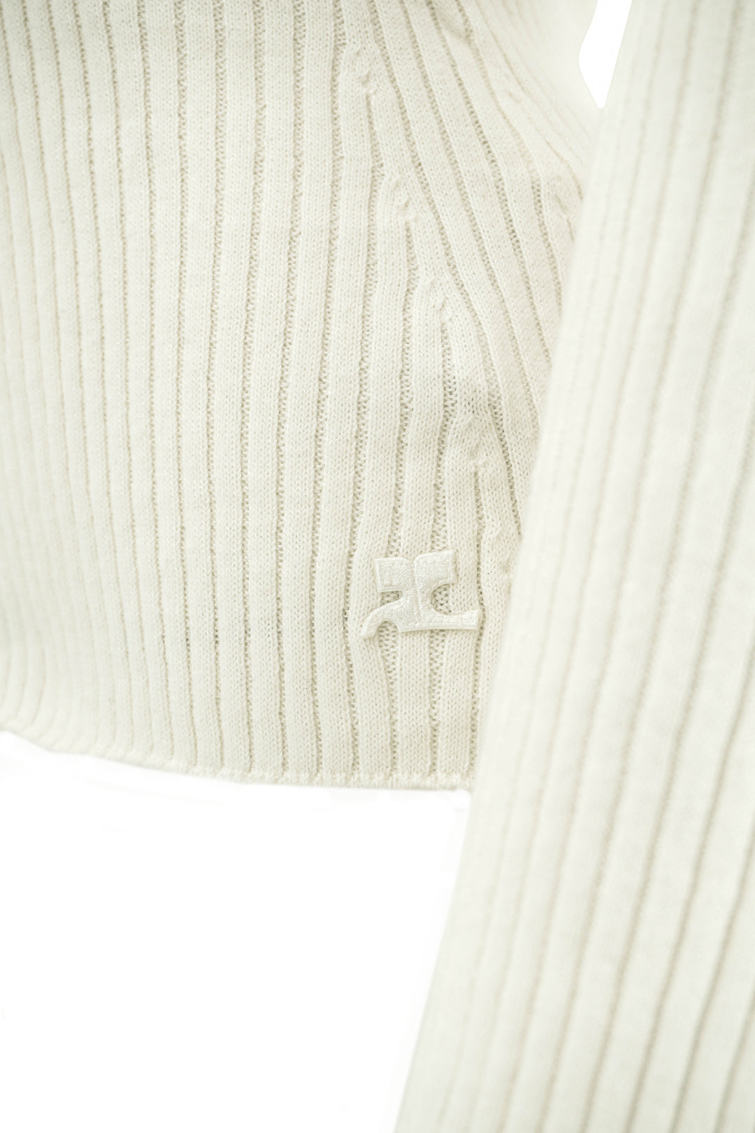Courrèges Solar Cardigan in Cream