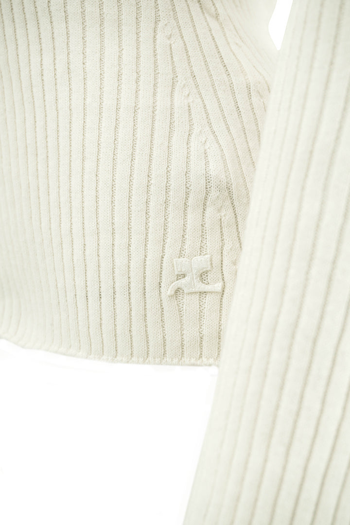 Courrèges Solar Cardigan in Cream