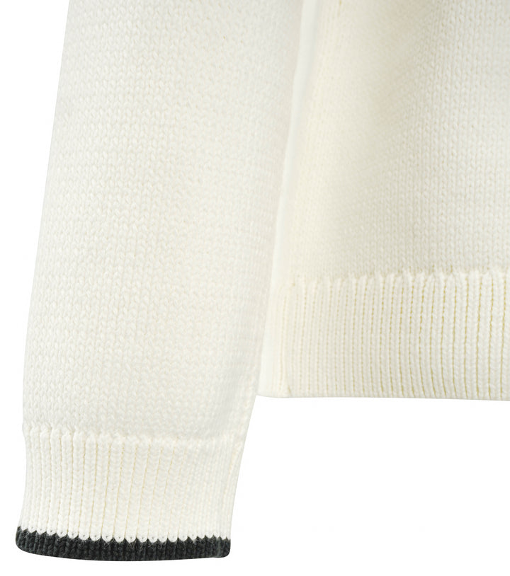 Totemé Sweater in White and Black - Discounts on Toteme at UAL