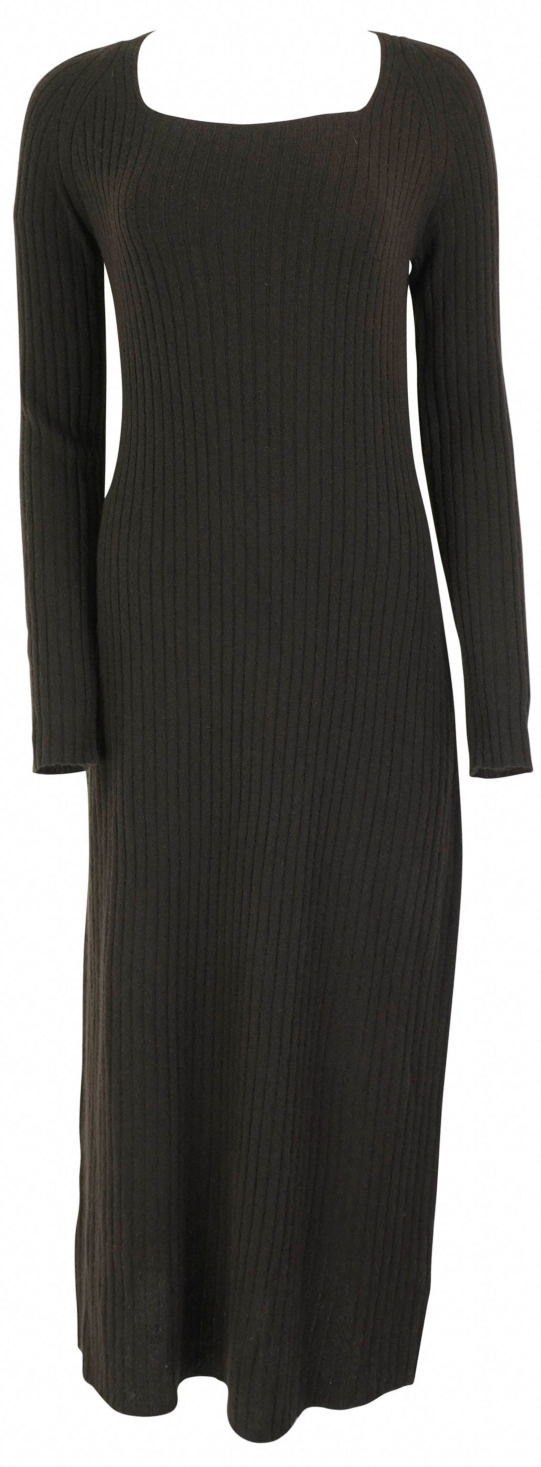 Guest in Residence Wide Rib Knit Dress in Burnt Cocoa - Discounts on Guest in Residence at UAL