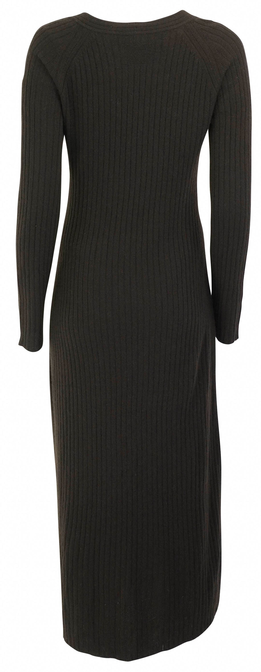 Guest in Residence Wide Rib Knit Dress in Burnt Cocoa - Discounts on Guest in Residence at UAL