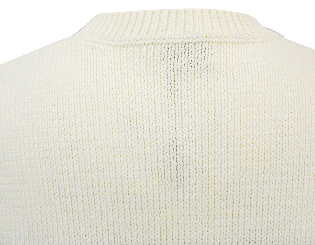 Totemé Sweater in White and Black - Discounts on Toteme at UAL