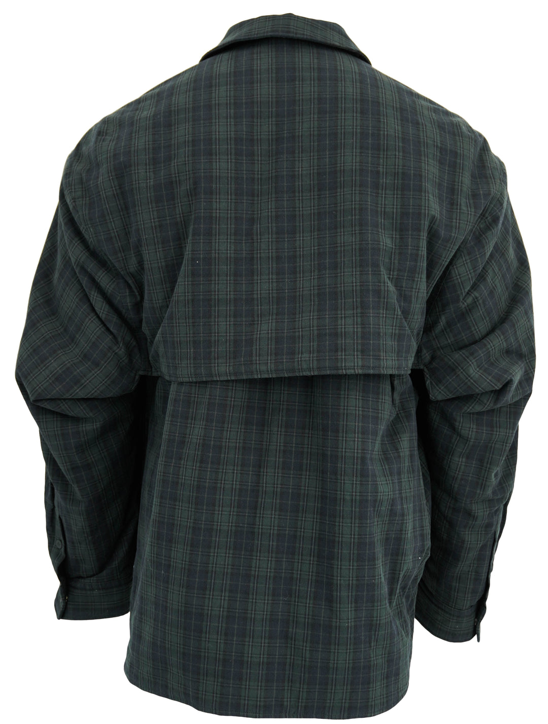 Balenciaga Oversized Padded Flannel Shirt in Navy/Geen