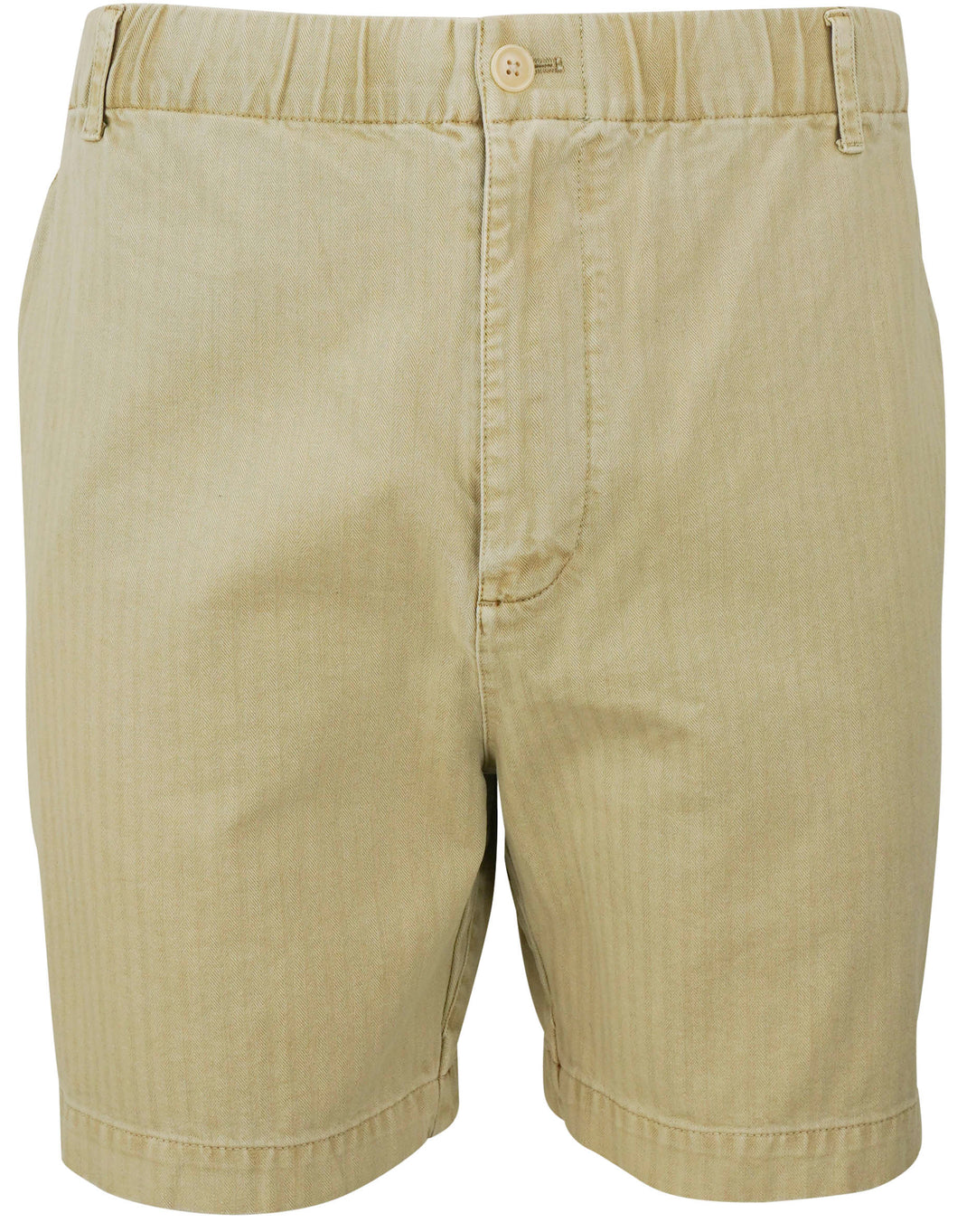 Alex Mill Cotton Herringbone Pull On Shorts in Stoneware - Discounts on Alex Mill at UAL