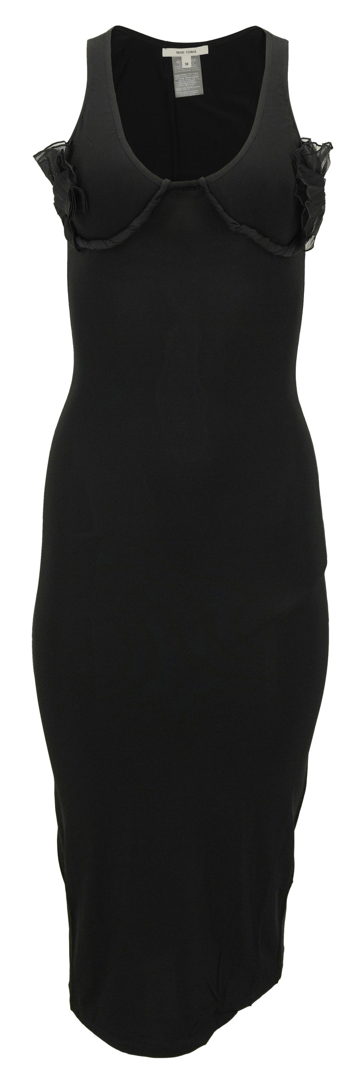 Nensi Dojaka Cosimina Tank Midi Dress in Black - Discounts on Nensi Dojaka at UAL