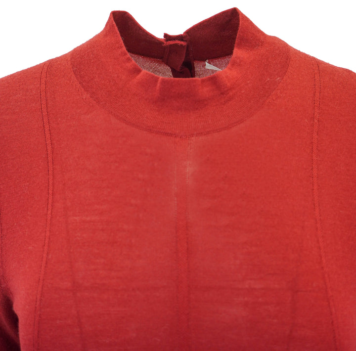 Maria McManus Godet Wool Button Dress in Burgundy - Discounts on Maria McManus at UAL