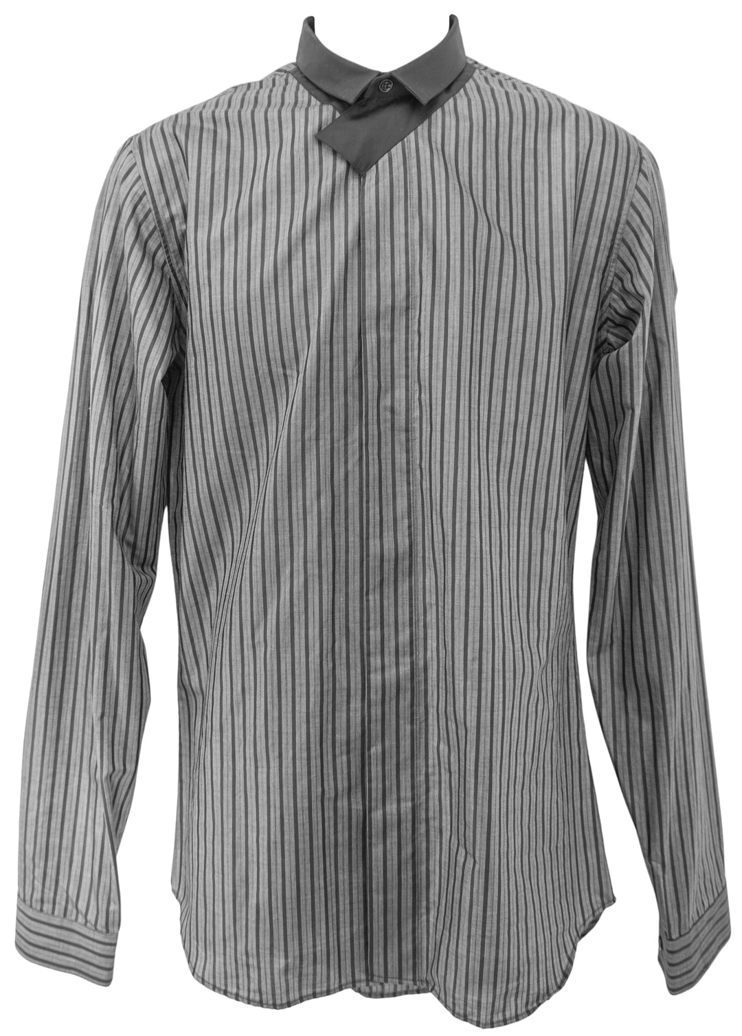 Dior Striped Button Down in Black and Grey - Discounts on Dior at UAL