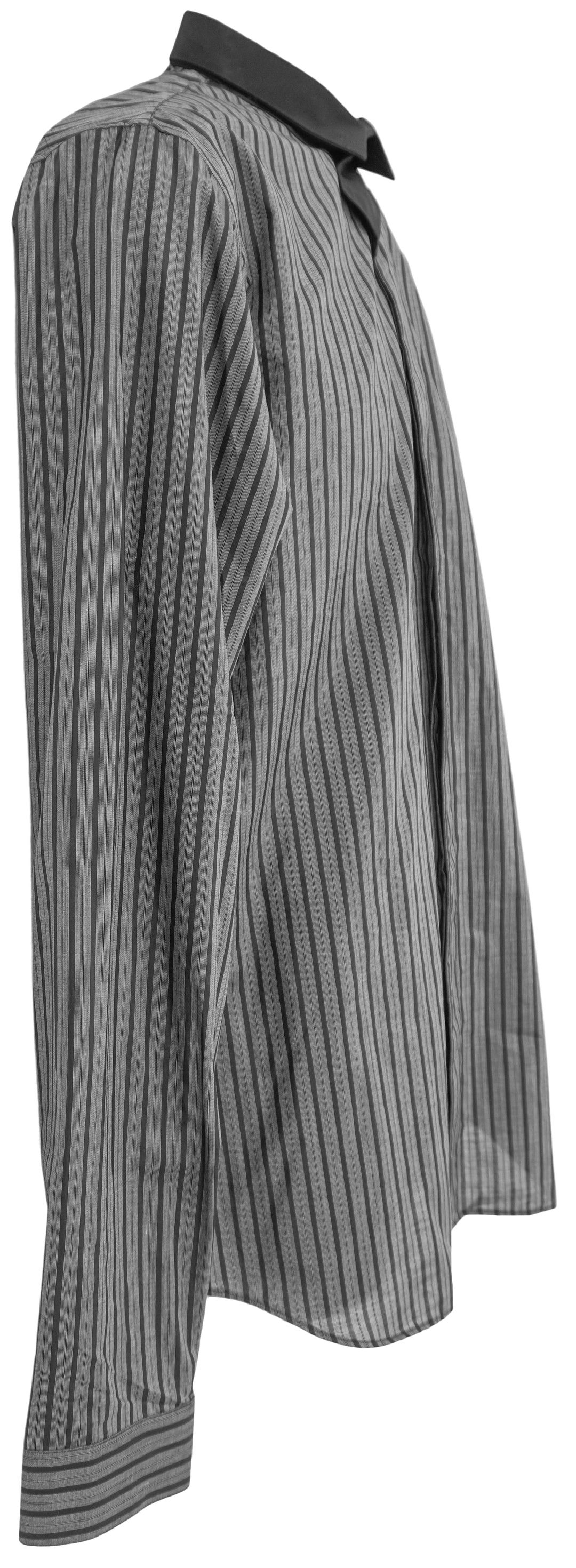 Dior Striped Button Down in Black and Grey - Discounts on Dior at UAL