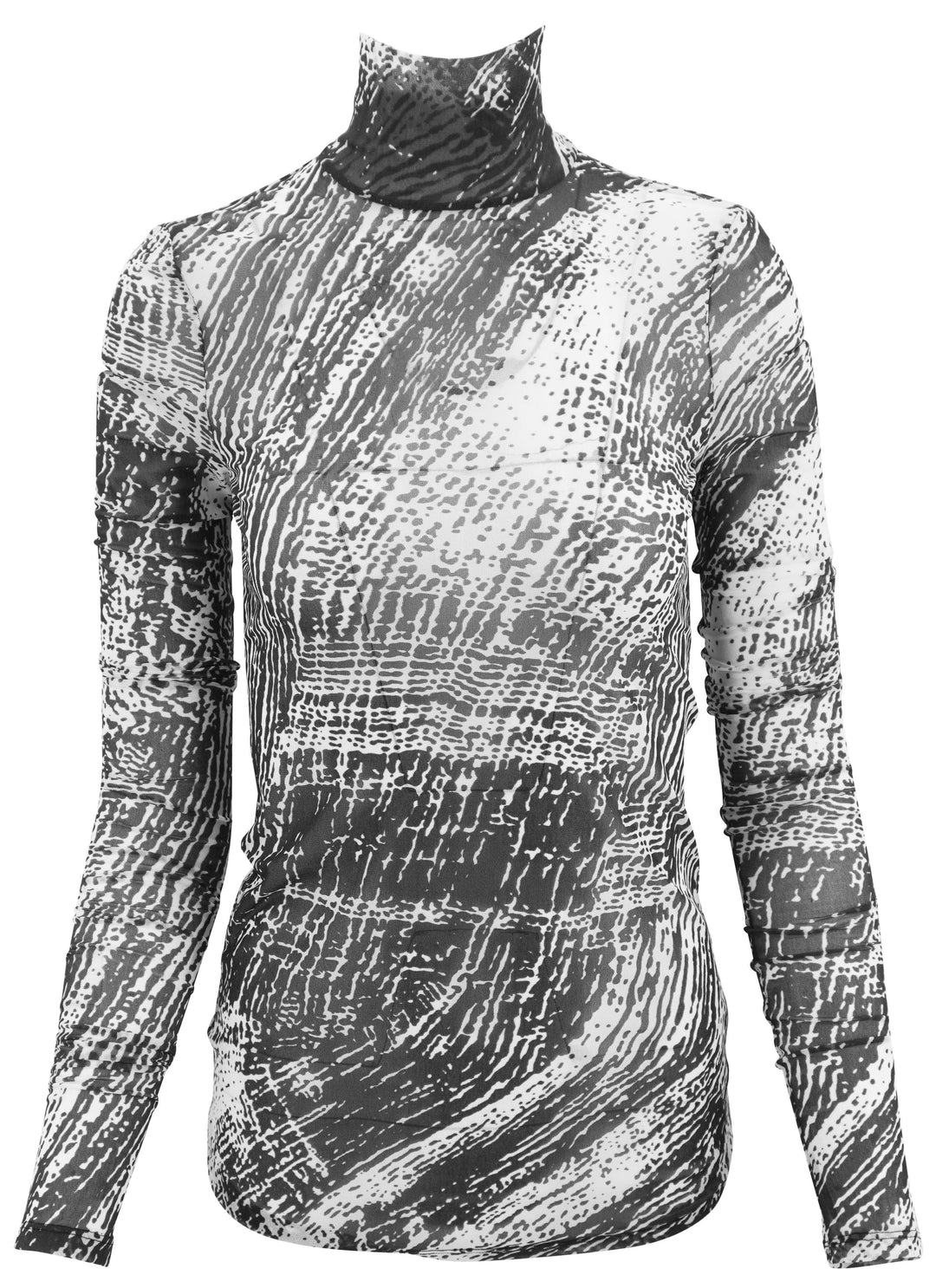 Proenza Schouler Rio Mesh Turtleneck in White and Black - Discounts on Proenza Schouler at UAL