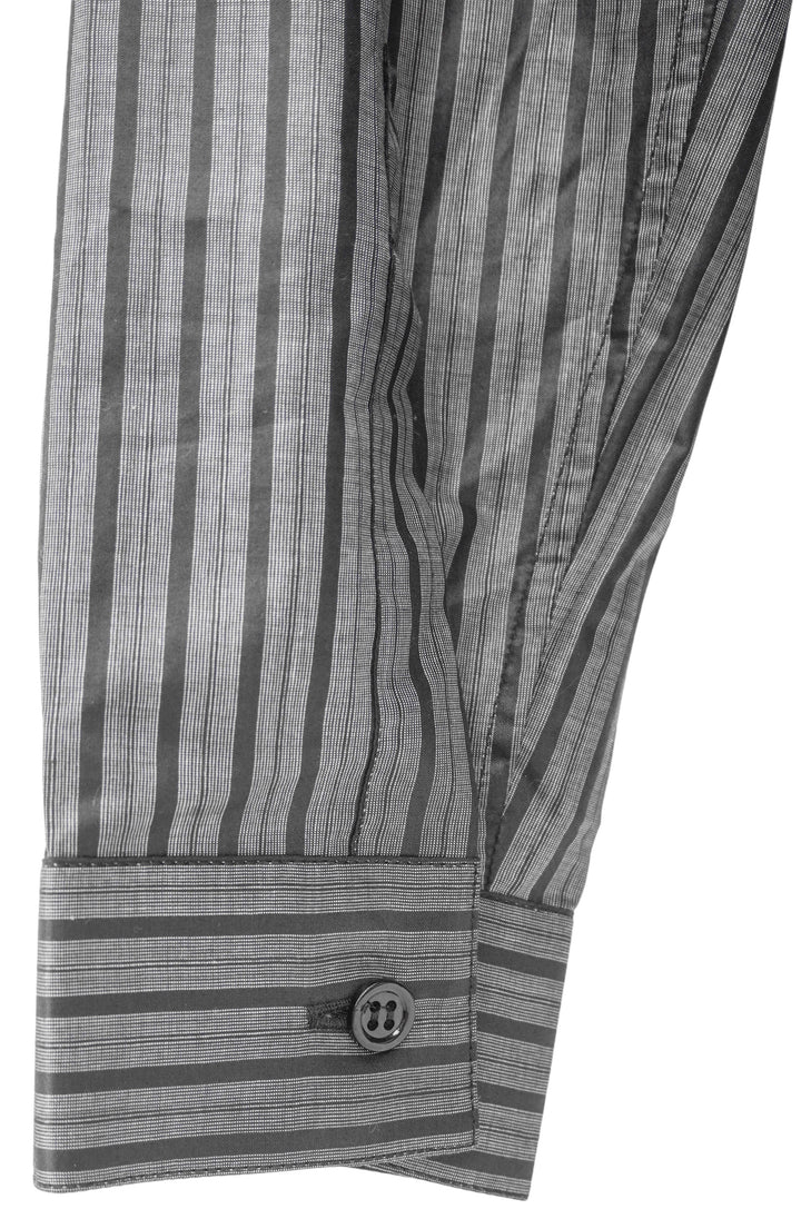 Dior Striped Button Down in Black and Grey - Discounts on Dior at UAL