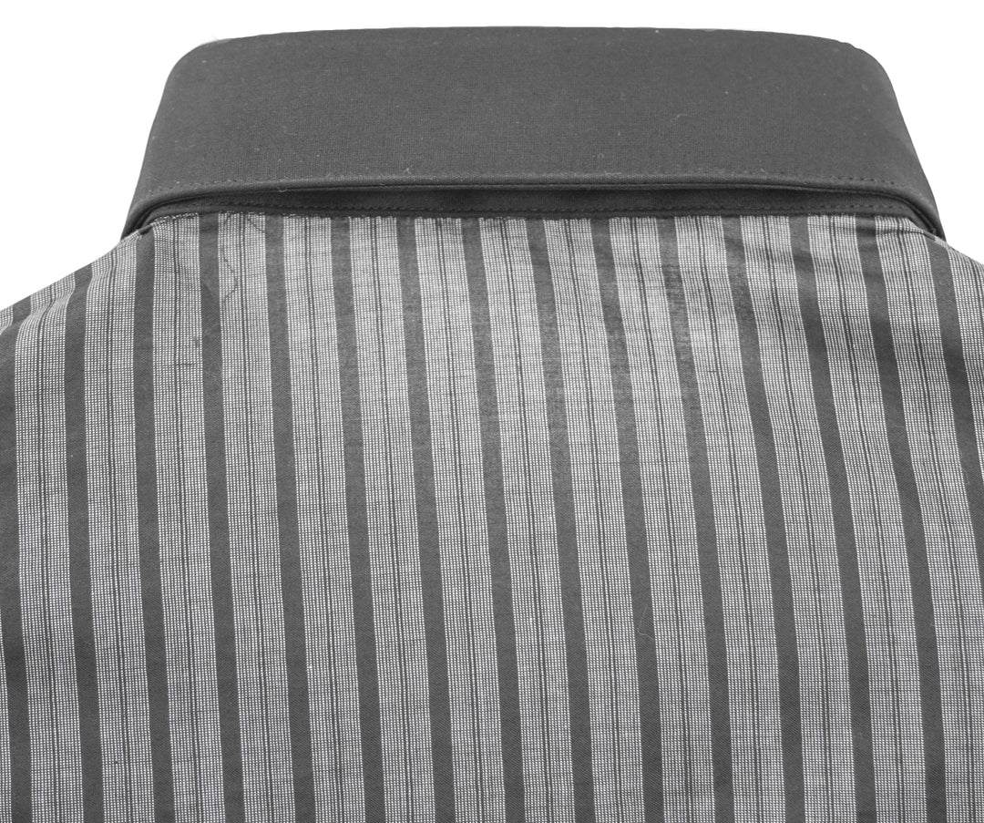 Dior Striped Button Down in Black and Grey - Discounts on Dior at UAL