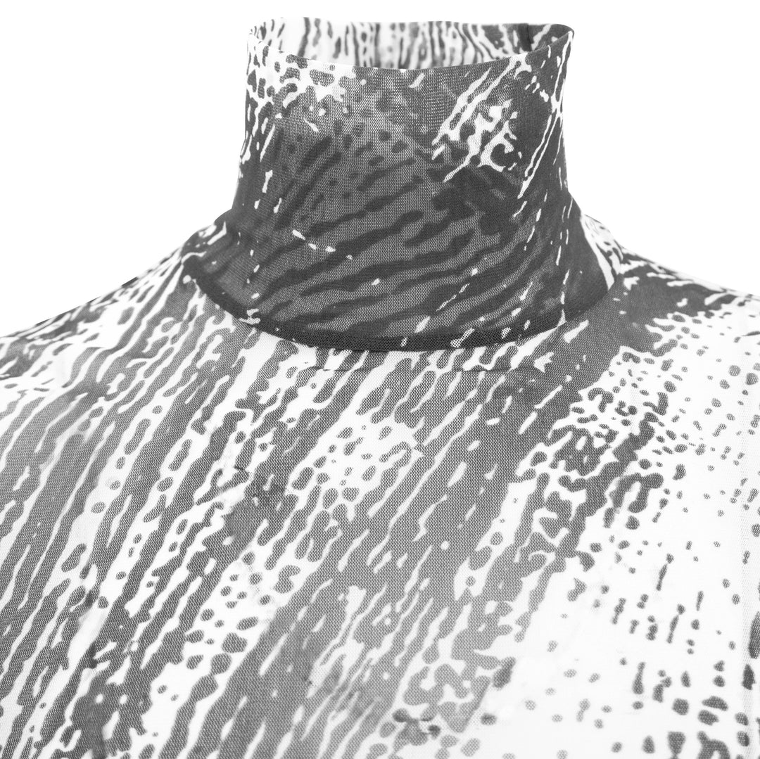 Proenza Schouler Rio Mesh Turtleneck in White and Black - Discounts on Proenza Schouler at UAL