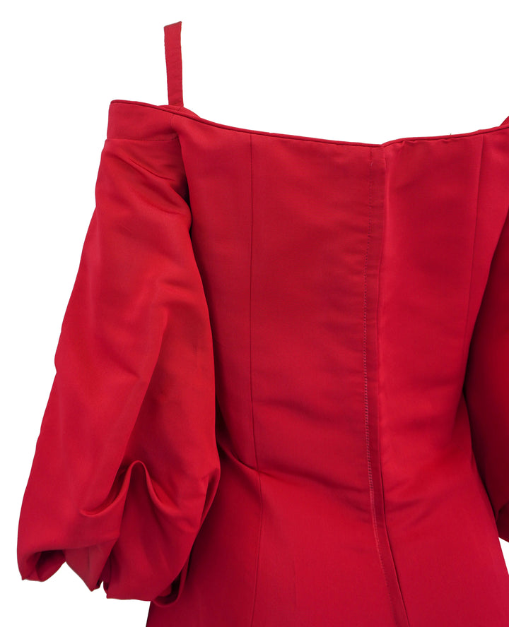 Catherine Regehr Off-The-Shoulder Dress in Red