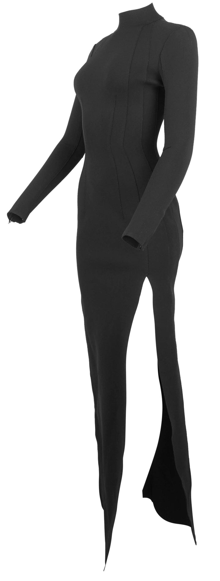 Balenciaga Fitted Jersey Gown in Black - Discounts on Balenciaga at UAL