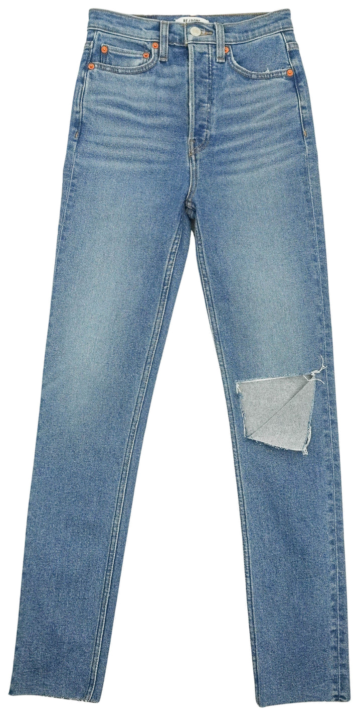 RE/DONE 90s Ultra High Rise Skinny in Broken Rip - Discounts on RE/DONE at UAL