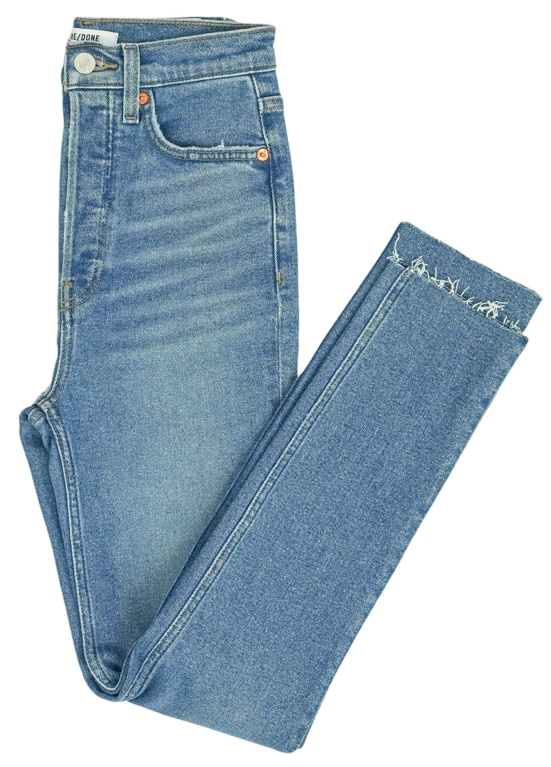 RE/DONE 90s Ultra High Rise Skinny in Broken Rip - Discounts on RE/DONE at UAL