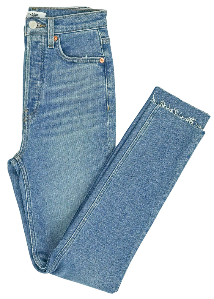 RE/DONE 90s Ultra High Rise Skinny in Broken Rip - Discounts on RE/DONE at UAL