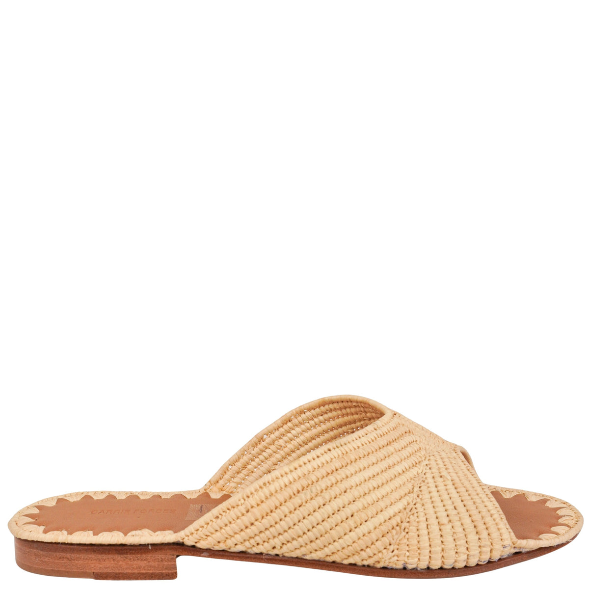 Carrie Forbes Salon Slide Sandals in Natural - Discounts on Carrie Forbes at UAL