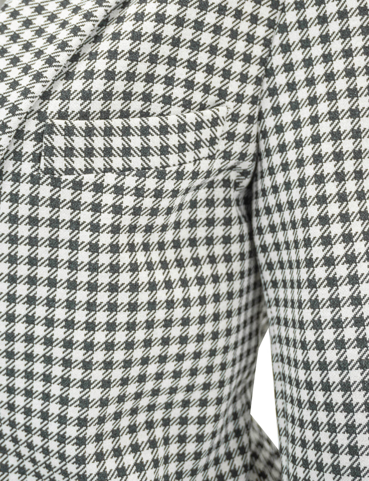 Rosetta Getty Houndstooth Print Blazer in Black and White - Discounts on Rosetta Getty at UAL