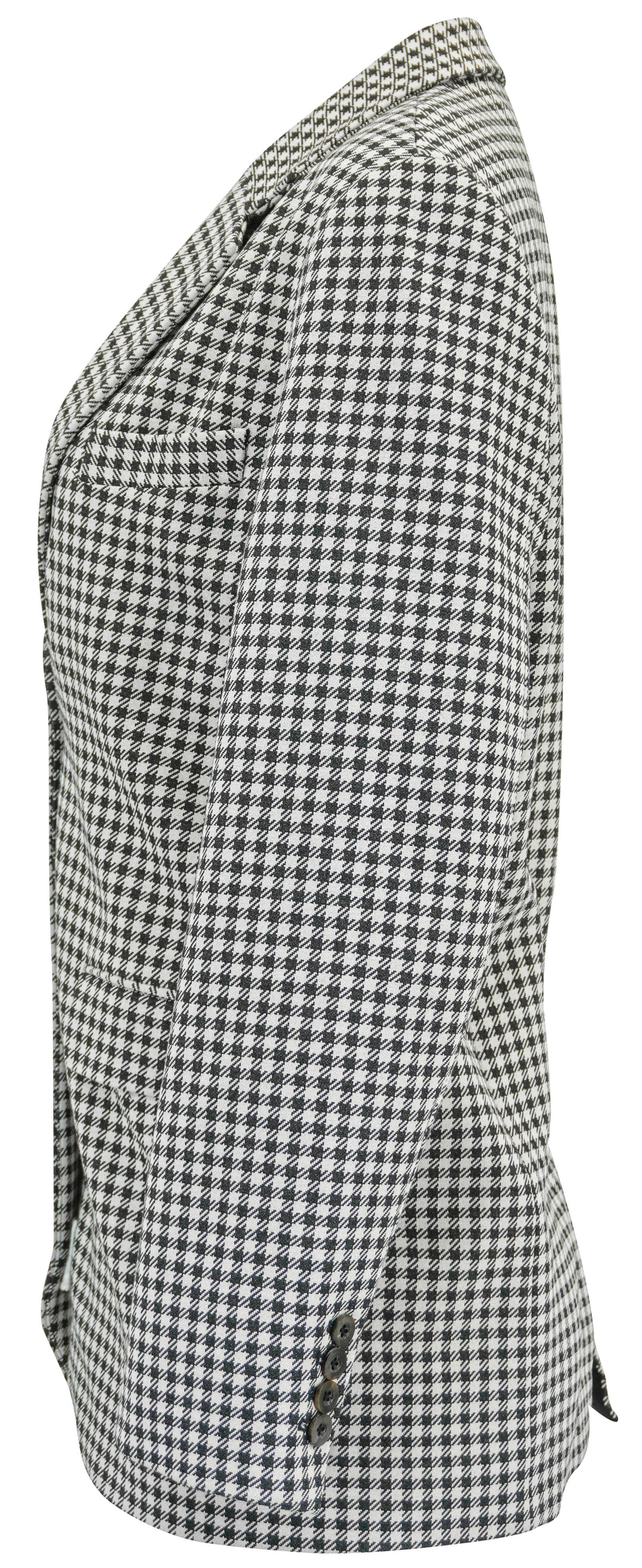 Rosetta Getty Houndstooth Print Blazer in Black and White - Discounts on Rosetta Getty at UAL