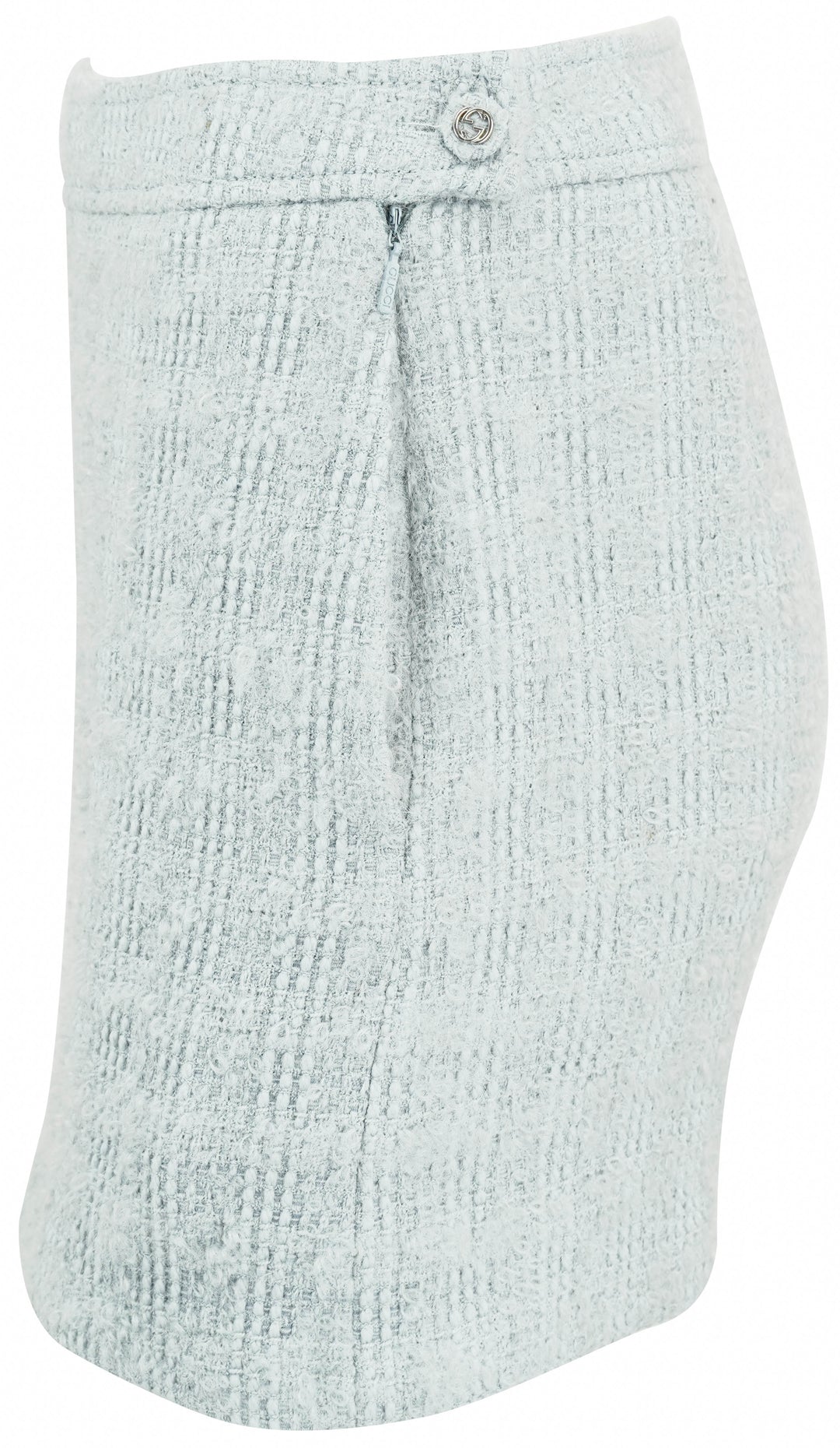 Gucci Tweed Skirt in Light Blue - Discounts on Gucci at UAL