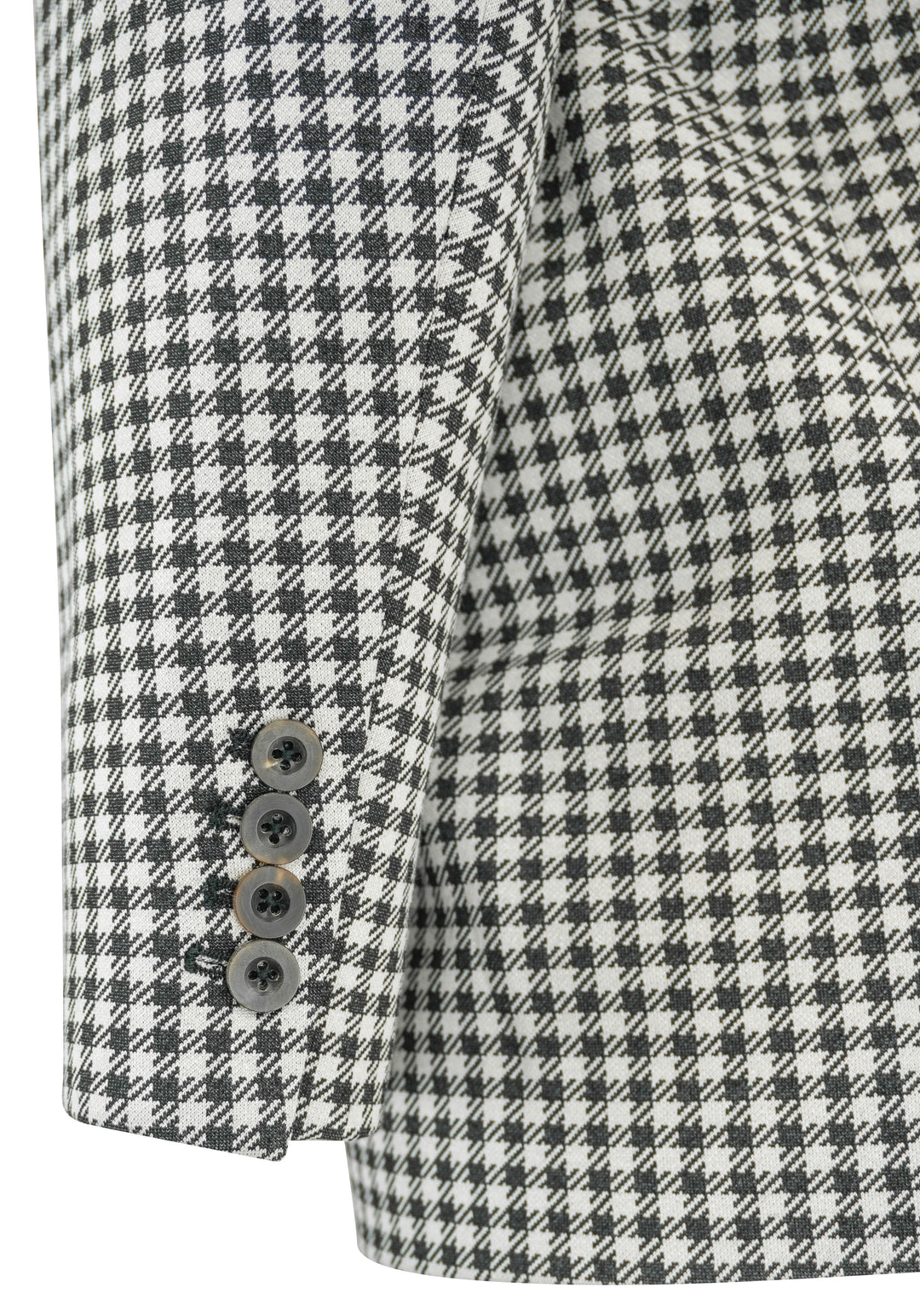 Rosetta Getty Houndstooth Print Blazer in Black and White - Discounts on Rosetta Getty at UAL