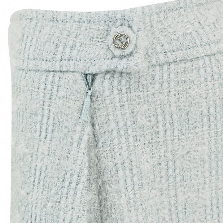 Gucci Tweed Skirt in Light Blue - Discounts on Gucci at UAL