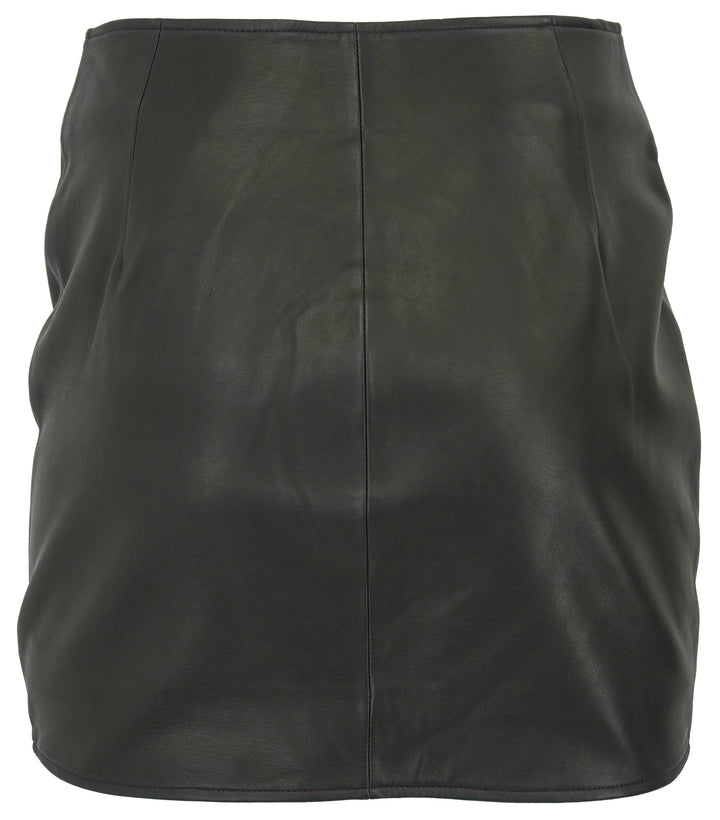 The Sei Leather Mini Skirt in Black - Discounts on The Sei at UAL