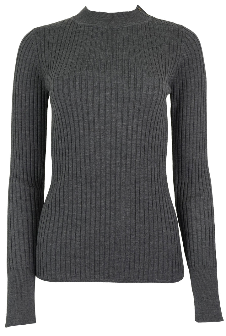 Forte Forte Mock Neck Sweater in Grey - Discounts on Forte_Forte at UAL