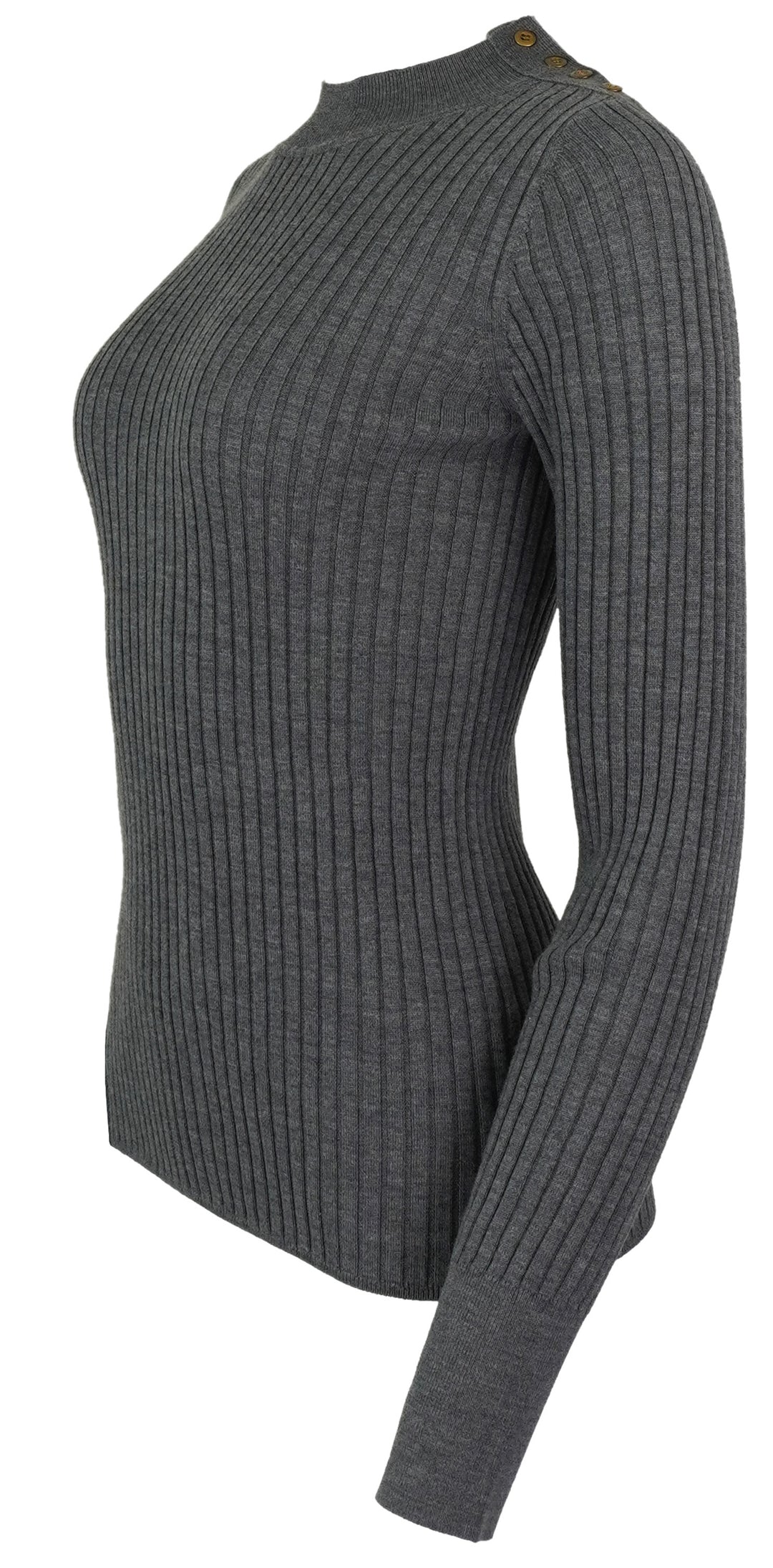 Forte Forte Mock Neck Sweater in Grey - Discounts on Forte_Forte at UAL